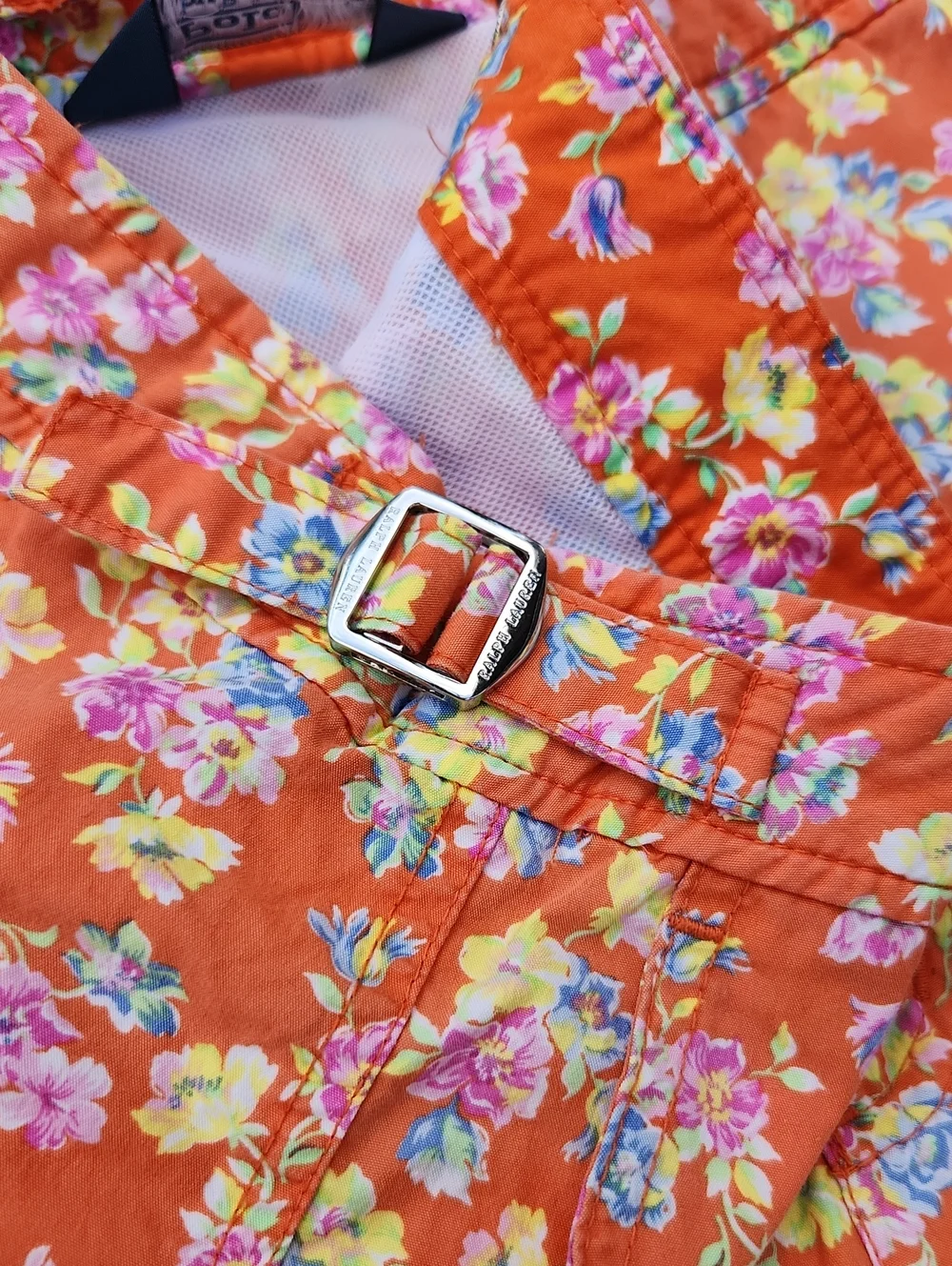 Polo Ralph Lauren Men’s Orange Floral Adjuster-Tab Shorts Size 30
